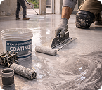 أرضيات الخرسانة والأطلاءات