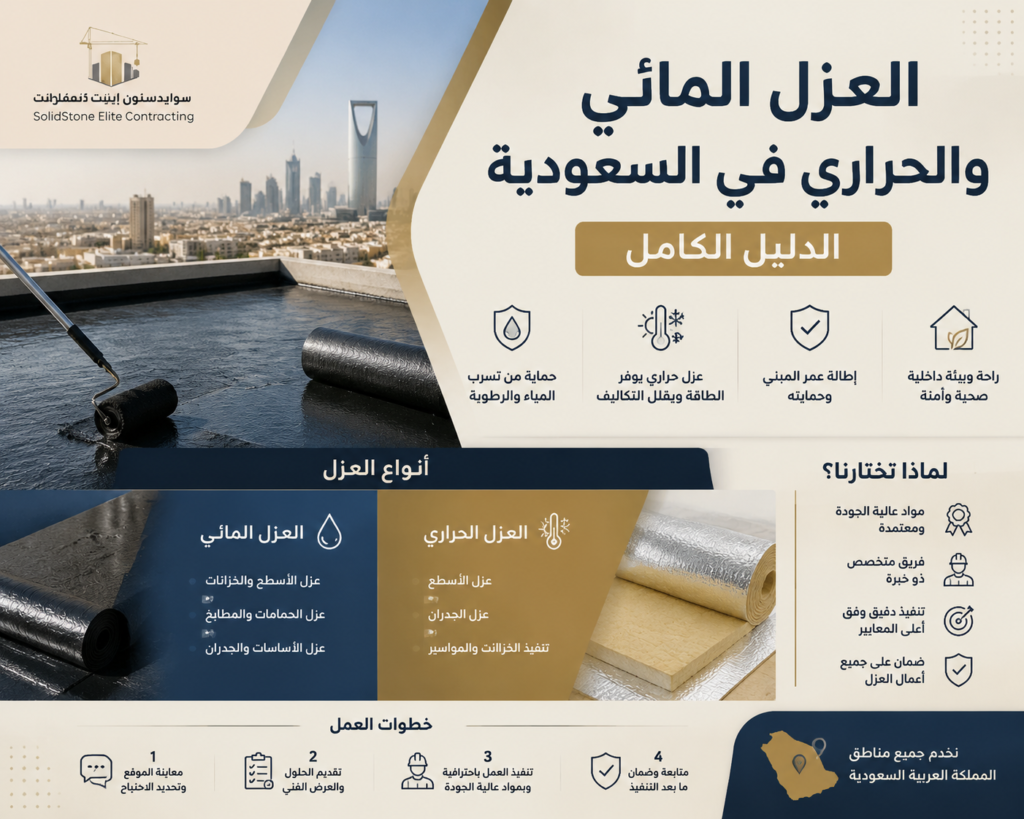 افضل انواع العزل المائي والحراري للاسطح